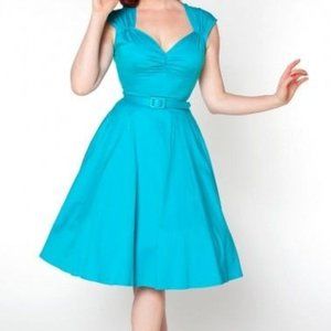 Pinup Couture Teal dress w/ belt